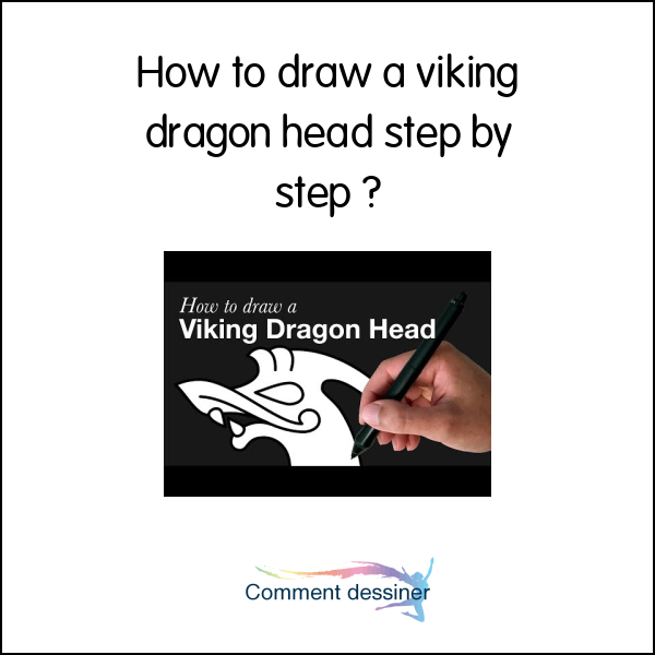 How to draw a viking dragon head step by step
